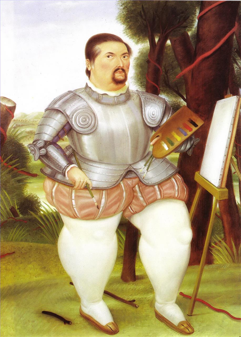 Selbstporträt als spanischer Konquistador Fernando Botero Ölgemälde